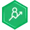 Green shield-shaped badge featuring a user silhouette and a key, symbolizing account security or access protection